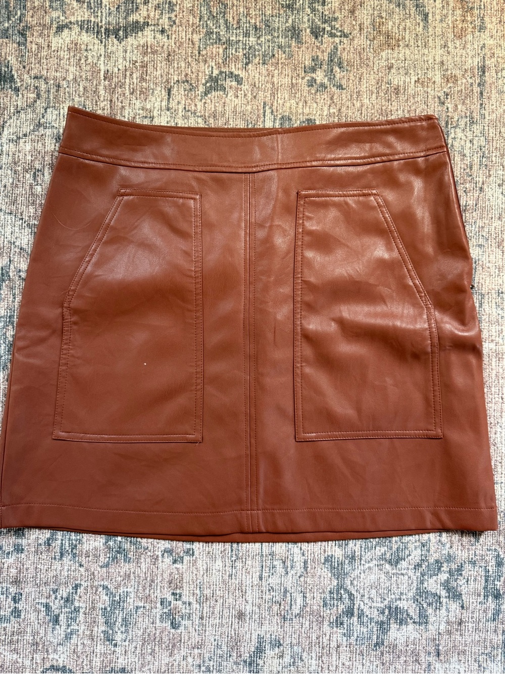 Loft Faux Leather Mini Skirt